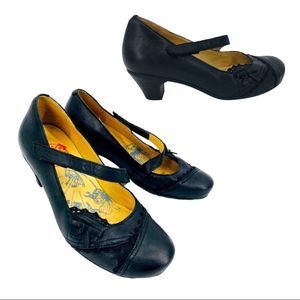 BRAKO | Black MaryJane Style Low Heeled Shoes | 6